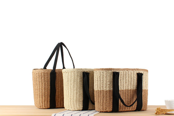 Frauen Bali Ferien-Einkaufstasche Handgefertigte Stroh-Tote-Tasche mit großer Kapazität