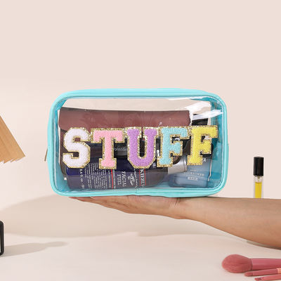 Reisebrauerei Alphabet Wasserdicht Transparent PVC Toilettenbeutel mit großer Kapazität