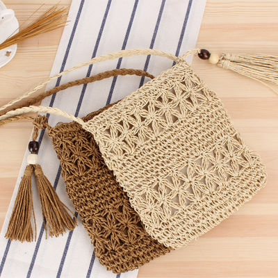 2023 Fashion Handtaschen Frauen Gewebte Strohtasche Sommer Strand Tote Tasche mit Custom Logo