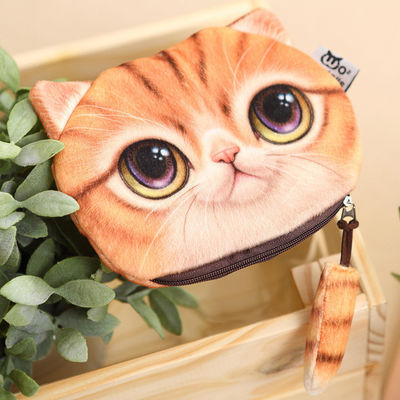 Farbe Kinder Brieftasche Kleines Mädchen Handtaschen Münzbeutel Zeichentrickfilm 3D Katze Reißverschluss Kawaii Brieftasche Münzbeutel