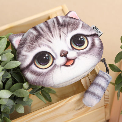 Farbe Kinder Brieftasche Kleines Mädchen Handtaschen Münzbeutel Zeichentrickfilm 3D Katze Reißverschluss Kawaii Brieftasche Münzbeutel