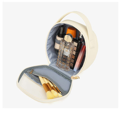 Klares Pu-Leder, benutzerdefiniertes Logo, Schönheitsmake-up, Reise-Kosmetik-Tasche, praktische Kosmetik