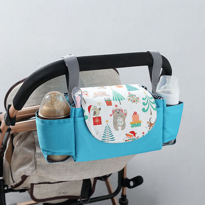 Praktische Tageswindel-Tasche Kinderwagen-Hängetasche mit Tierabdrücken und großer Lagerung