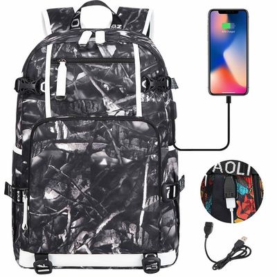 Customized Tote Bag Muster Typ Rucksack für Mode Mädchen und Jungen USB-Anschluss Laden