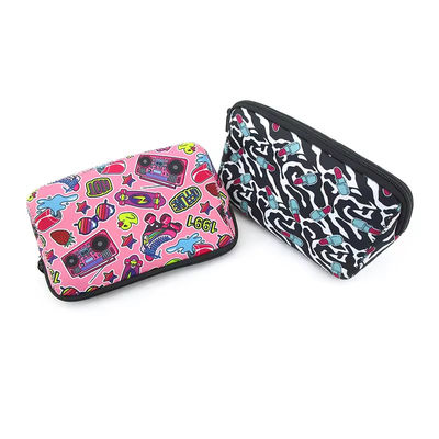 Personalisierte Logo Neopren Sublimation Kosmetik Tasche Make-up Taschen für Damen Handtaschen
