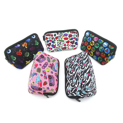 Personalisierte Logo Neopren Sublimation Kosmetik Tasche Make-up Taschen für Damen Handtaschen
