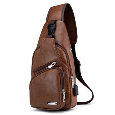 Unisex PU Leder Brustbeutel für Männer kundenspezifische Farbe Messenger Tasche
