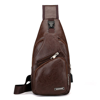 Unisex PU Leder Brustbeutel für Männer kundenspezifische Farbe Messenger Tasche