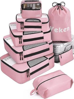 Unisex-Reisetaschen akzeptiert 8 Satz Packkuben mit Waschbeutel und Lagerung