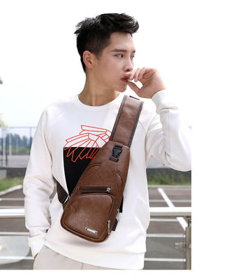 Unisex PU Leder Brustbeutel für Männer kundenspezifische Farbe Messenger Tasche