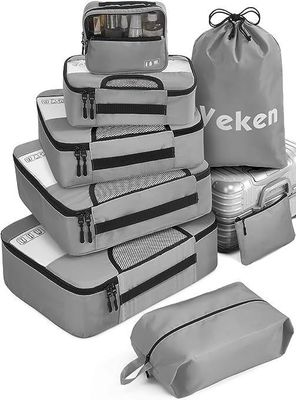 Unisex-Reisetaschen akzeptiert 8 Satz Packkuben mit Waschbeutel und Lagerung