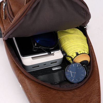 Besondere Farbe Wasserdichte PU-Leder-Botschaftertasche für Männer Büro kleine Aktentaschen