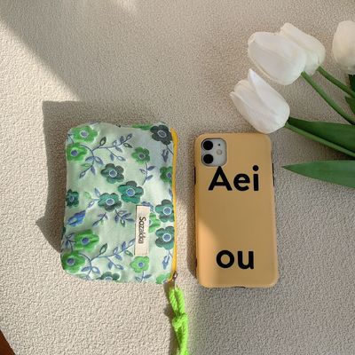 Reise Make-up Kosmetische Tasche Fall Custom Baumwolle Leinwand Tasche Toilettenartikel Blumen Make-up Tasche