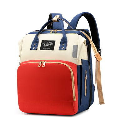 Praktische Mode Multifunktion Großkapazität Wasserdichte Baby Windel Tasche Rucksack mit Bett
