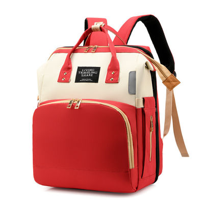 Praktische Mode Multifunktion Großkapazität Wasserdichte Baby Windel Tasche Rucksack mit Bett