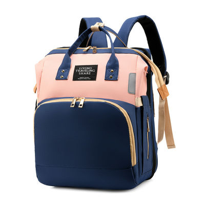 Praktische Mode Multifunktion Großkapazität Wasserdichte Baby Windel Tasche Rucksack mit Bett