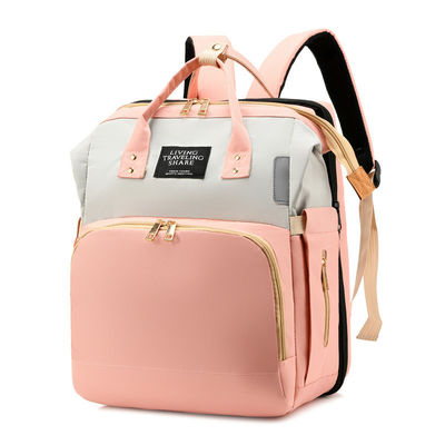 Praktische Mode Multifunktion Großkapazität Wasserdichte Baby Windel Tasche Rucksack mit Bett