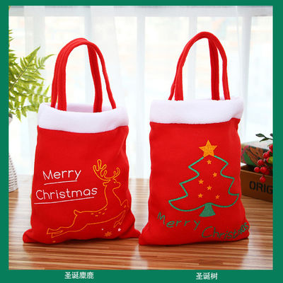 Neueste Mode-Stil Rot Samt Kinder Weihnachts-Rucksack für Verpackungsgegenstände