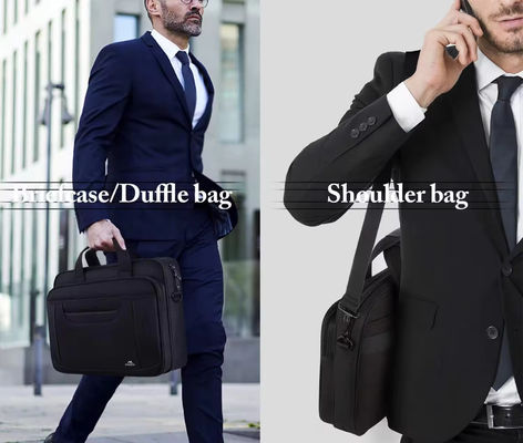 Personalisierte Soft Bag Männer Messenger Tasche für Geschäftsbüro Anwalt Attache Fall in schwarz