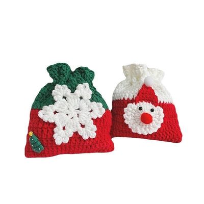 Handgefertigte Häkel Taschenbeutel Bundle Weihnachtsmann Wechsel Taschen Münze Tasche Weihnachtsgeschenke