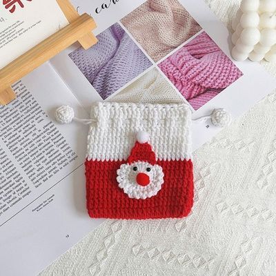 Handgefertigte Häkel Taschenbeutel Bundle Weihnachtsmann Wechsel Taschen Münze Tasche Weihnachtsgeschenke