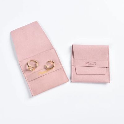 Custom Logo Kleine Würfel Ohrringe Armbänder Halsketten Samtstaub Verpackungstüte zum Geschenk
