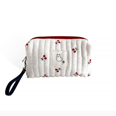 Passende Farbe Mode Stil Reise Make-up Tasche Baumwolle Leinwand Tasche Toilettenhülle