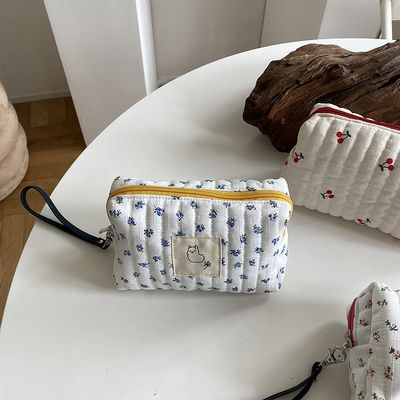 Passende Farbe Mode Stil Reise Make-up Tasche Baumwolle Leinwand Tasche Toilettenhülle
