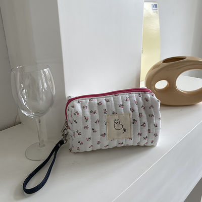 Passende Farbe Mode Stil Reise Make-up Tasche Baumwolle Leinwand Tasche Toilettenhülle