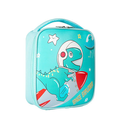 Farbige Zeichentrickfilm Dinosaurier Raum Isolierte Kinder Mittagessen Box Tasche mit Isolierung