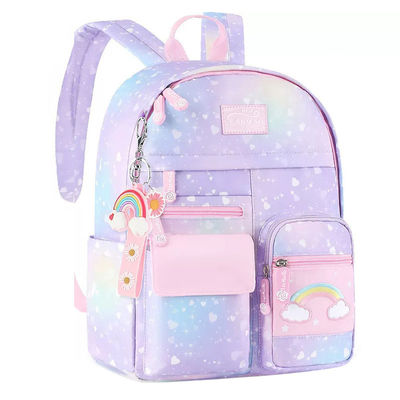 Kleine Kinder Schultasche Große Kapazität bunter rosa Custom Logo Rucksack für Kinder