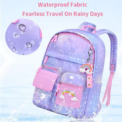 Kleine Kinder Schultasche Große Kapazität bunter rosa Custom Logo Rucksack für Kinder