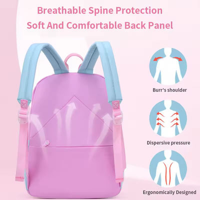 Kleine Kinder Schultasche Große Kapazität bunter rosa Custom Logo Rucksack für Kinder