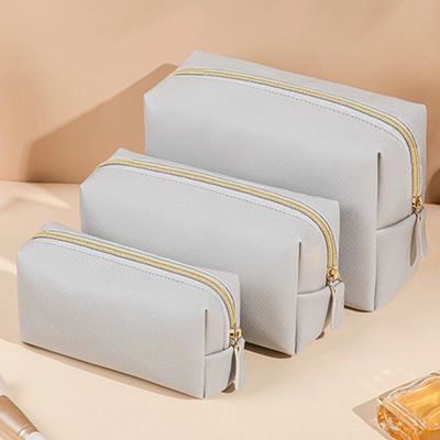 Verschlussverschluss Vegan Leder Toilettenbeutel in individueller Farbe für Reisen und Kosmetik
