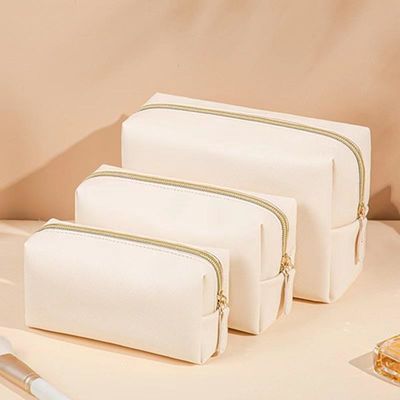 Verschlussverschluss Vegan Leder Toilettenbeutel in individueller Farbe für Reisen und Kosmetik