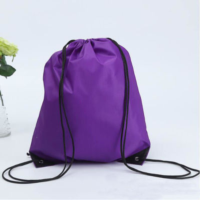 Nylon-Material Farbenfrohe Schnürtasche Rucksack mit gedrucktem Logo für den Alltag