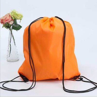 Nylon-Material Farbenfrohe Schnürtasche Rucksack mit gedrucktem Logo für den Alltag