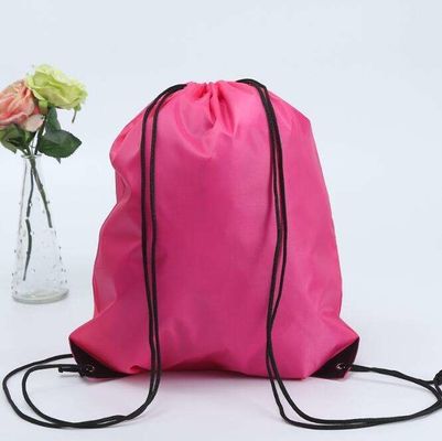 Nylon-Material Farbenfrohe Schnürtasche Rucksack mit gedrucktem Logo für den Alltag