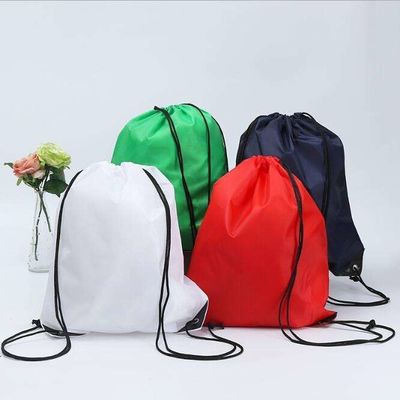 Nylon-Material Farbenfrohe Schnürtasche Rucksack mit gedrucktem Logo für den Alltag