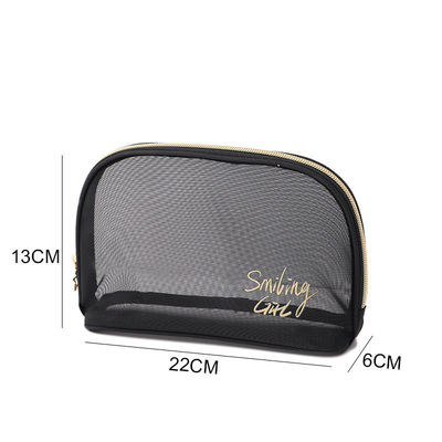 Reißverschluss Schwarzes Netz Make-up-Tools Organisator Schönheits-Kosmetik-Tasche für Schönheitsliebhaber