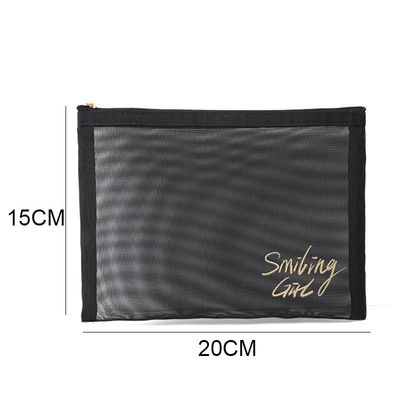 Reißverschluss Schwarzes Netz Make-up-Tools Organisator Schönheits-Kosmetik-Tasche für Schönheitsliebhaber