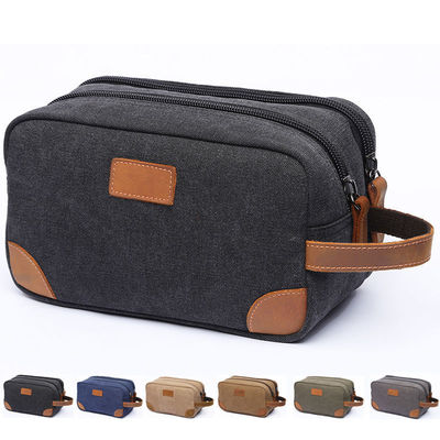 Leinwand Toilettenbeutel für Männer Custom Bart Pflege Rasieren Dopp Kit Kosmetik Reisen