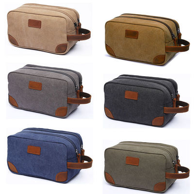 Leinwand Toilettenbeutel für Männer Custom Bart Pflege Rasieren Dopp Kit Kosmetik Reisen