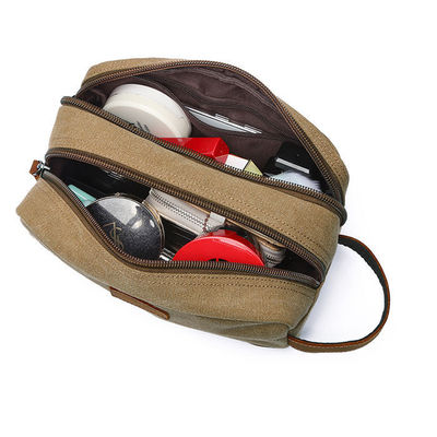 Leinwand Toilettenbeutel für Männer Custom Bart Pflege Rasieren Dopp Kit Kosmetik Reisen