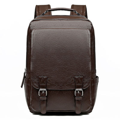 Akzeptabel OEM/ODM PU-Leder-Männer-Laptop-Rucksack mit Computer-Zwischenschicht im Inneren