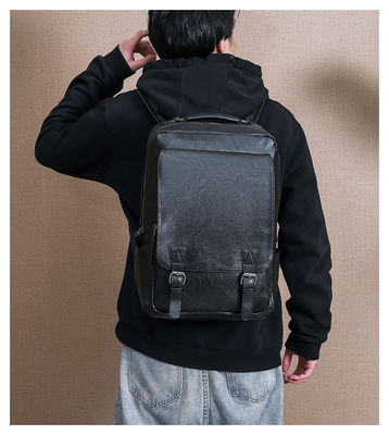 Akzeptabel OEM/ODM PU-Leder-Männer-Laptop-Rucksack mit Computer-Zwischenschicht im Inneren