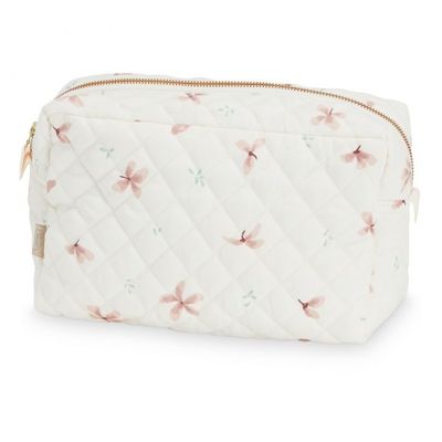 Massivmuster Custom Logo Weich Puffige Baumwolltasche Gequilte Bio Baumwolle Kosmetiktasche