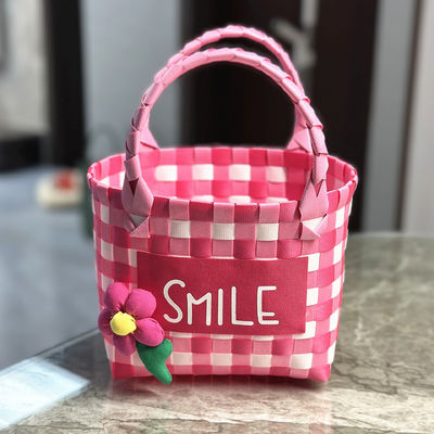 Farbenfrohe Kinder Mini-Einkaufszentrum Spielzeugkorb Klapptasche Tragbare Handtasche
