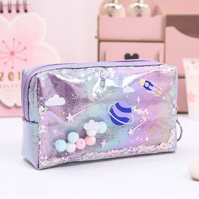 Trendy Style Baumwolle Leinwand Reißverschluss Reisetasche Make-up Kosmetik Tasche mit festem Muster