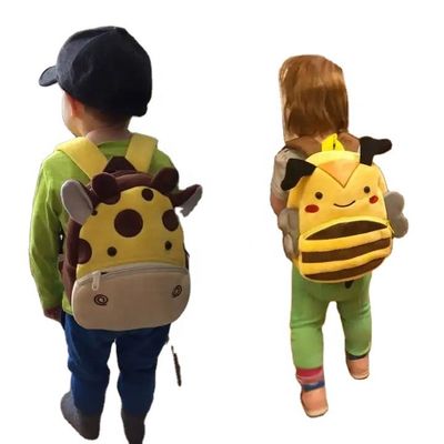 Custom 3D Cartoon Plush Kinder Rucksäcke Süßes Cartoon Stil für Tier Kinder